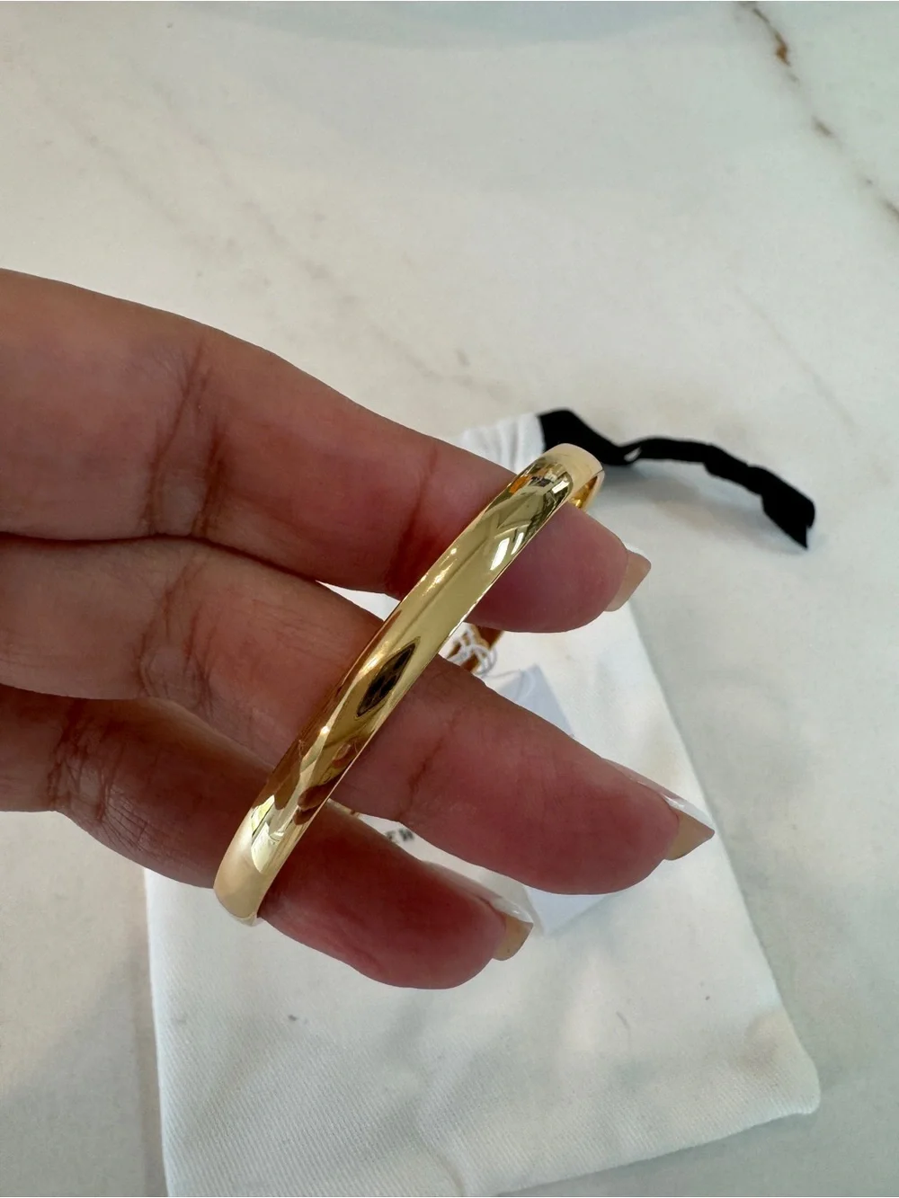 Kate Spade Goldtone Slim Signature “Heart of Gold” Bangle - Picture 3 of 8